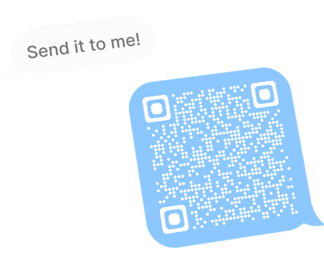 share the event via QR Code, link or card